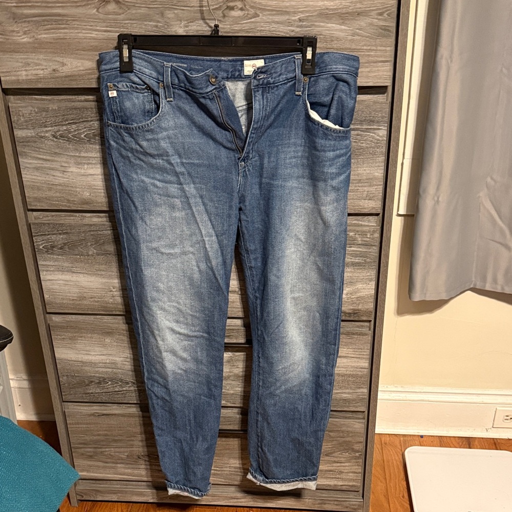 AG Adriano Goldschmied Faded Blue Ex-Boyfriend Slouchy Slim Jeans
